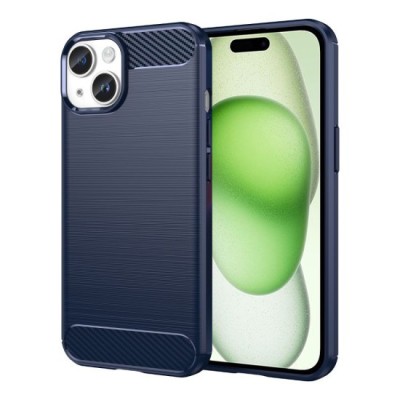 Husa pentru iPhone 16 Plus - Techsuit Carbon Silicone - Blue foto