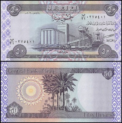 Irak 2003 - 50 dinars UNC foto