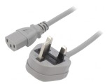 Cablu Alimentare 1.5m Gri 3x0.75mm2 BS 1363 la IEC C13