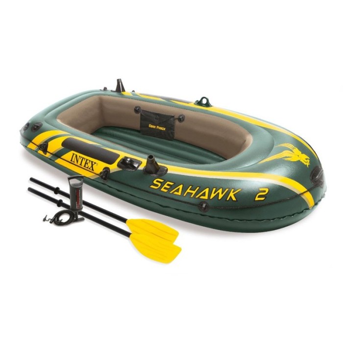 Set barca pneumatica Intex Seahawk 2, 2 persoane, vasle Set barca pneumatica Intex Seahawk 2, 2 persoane, vasle