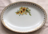 Platou - portelan fran?uzesc - Limoges - poleit cu aur 24K - 34 cm