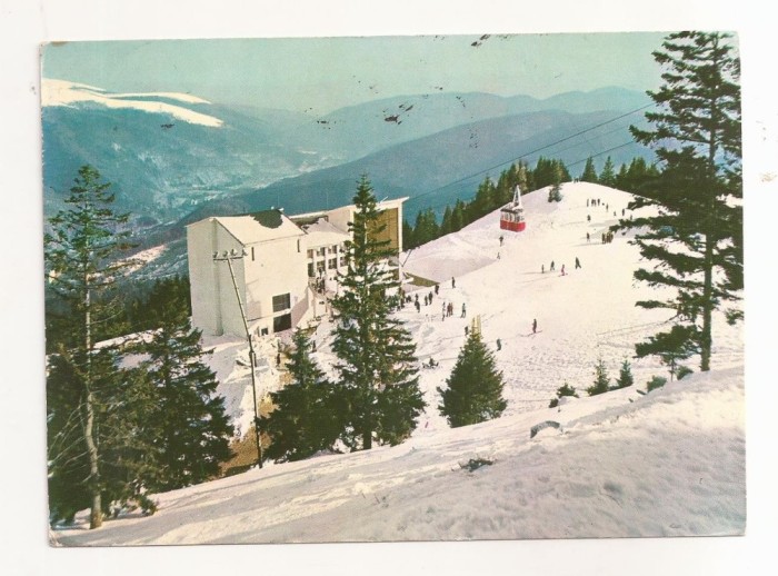 RF60 -Carte Postala- Sinaia, Vedere spre statia teleferic, circulata 1981