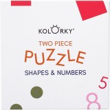 Kolorky Puzzle Two Piece Shapes &amp; Numbers puzzle 10 buc