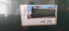 Spania-transport ,locmotive ,trenuri-timbru automat,nestampilat MNH(T4) foto