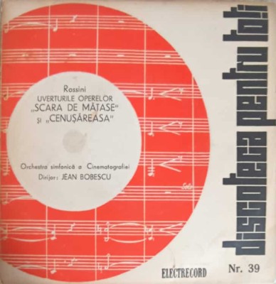 Disc vinil, LP. Uverturile Operelor Scara De Matase, Cenusareasa-Rossini, Orchestra simfonica a Cinematogra-242315 foto