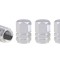 Set capacele auto pentru ventil hexagon argintiu 4 buc