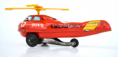 Elicopter Emergency F. D. 8 Urgenta jucarie veche tabla anii &amp;#039;70 Japonia ND foto
