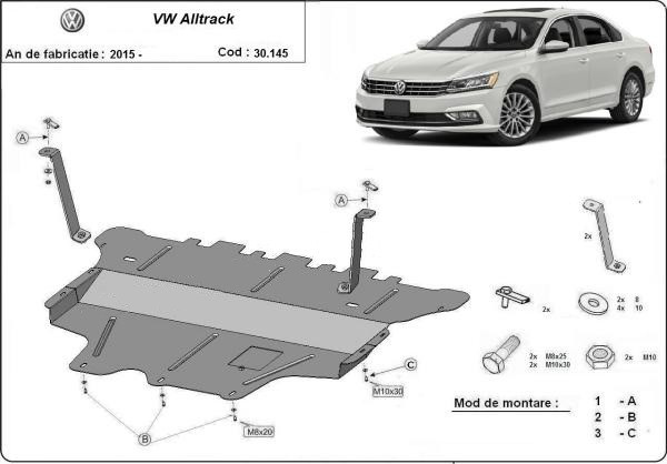 Scut motor metalic VW Passat Alltrack Cutie Manuala 2015-prezent