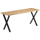 Gossi bancheta cu margini naturale 105 cm, lemn masiv de mango