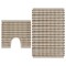 vidaXL Set covoraș de baie lucrat manual, natural și alb, iută textil 133219