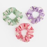 Set 3 Elastice de Păr pentru Copii cu Model Pisicuțe, Roz, Verde Menta și Lila, CMCLASS