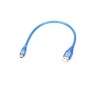 Cablu ecranat USB A la mini USB 30cm albastru USB-A/MINI-USB/30, Oem