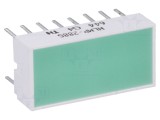 LED afişaj verde difuz BROADCOM, 22-100mcd, THT, 567nm