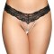 Chilotei Sexy Cu Margele Si Dantela, Negru, M/L