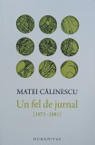 Un fel de jurnal (1973 - 1981) - Matei Calinescu
