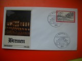 HOPCT PLIC S FDC NR 719 TURISM BREMEN -BONN -1973 GERMANIA -NECIRCULAT
