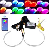 Set 2 benzi LED Devil Eyes RGB multicolore cu aplicatie de pe telefonul mobil DEVIL-RGB02