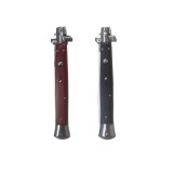 Cumpara ieftin Set 2 Cutite Briceag Stiletto 33cm, Maro &amp; Negru, Lemn, Otel, Camping, Vanatoare