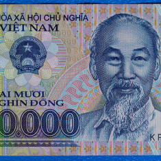 (3) BANCNOTA VIETNAM - 20.000 DONG, POLYMER, PORTRET HO CHI MINH