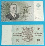 Bancnota Finlanda 10 Markkaa 1963 Paasikivi aUNC AT0475554 P#104