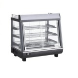 Vitrina calda cu usi glisante, de banc, inox