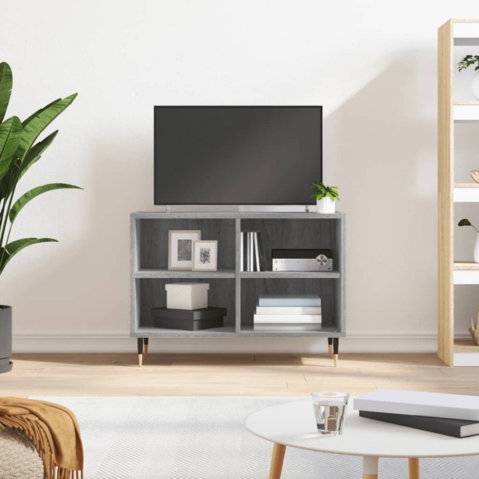 vidaXL Comodă TV, gri sonoma, 69,5x30x50 cm, lemn compozit