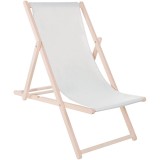 Sezlong pliabil din lemn de fag, autoasamblare, 120kg, gri deschis Household NewTrend