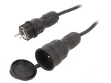 Prelungitor alimentare 10m 16A negru, KEL