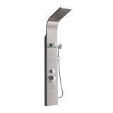 Panou dus hidromasaj Leziter Alegro Silver otel inoxidabil ploaie cascada 4 duze masaj argintiu 145cm