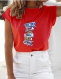 Cumpara ieftin Tricou Rosu din Bumbac cu Imprimeu Colorat