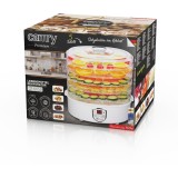 Deshidrator de alimente Camry CR 6659, 240 W, Afisaj LCD, 5 tavi, Temporizator 1-70 ore, Alb