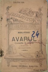 AVARUL. COMEDIE IN 5 ACTE-MOLIERE-143615 foto