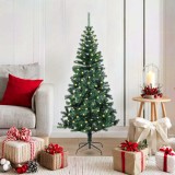 vidaXL BraddeCrăciunartificial Verde 120cm PVC