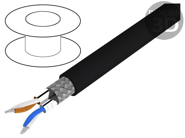 Cablu DMX HELULIGHT 2x2x0,22mm 110&Omega;