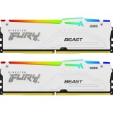 Memorie Kingston FURY Beast RGB White 32GB DDR5 6000MHz CL30 Dual Channel Kit