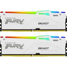 Memorie Kingston FURY Beast RGB White 32GB DDR5 6000MHz CL30 Dual Channel Kit