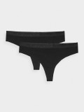 Lenjerie bikini (2-pack) pentru femei - neagră, 4F Sportswear