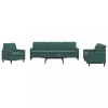 VidaXL Set de canapele cu perne, 4 piese, verde &icirc;nchis, catifea 3278443