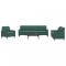 vidaXL Set de canapele cu perne, 4 piese, verde &icirc;nchis, catifea 3278443