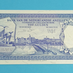 Antilele Olandeze 5 Gulden 1984 'Statuut Monument' UNC serie: 0030926097