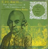 Disc vinil, LP. lute Concerto In D Minor. Cello Concerto In A Major-C.P.E. Bach, Pierre Boulez, Paris Opera-252030