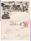 Salutari din Constanta-Stampila port- litografie 1901