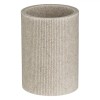 Suport Periuțe de Dinți, Rotund, Polyresin, Dungi Reliefate, Bej, Diametru 7.5x&Icirc;nălțime 10.5 cm, Capacitate 0,29 L, Oem