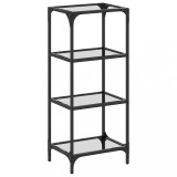 Cumpara ieftin Suport depozitare blat din sticla transparenta 40x30x95 cm otel