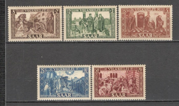 Saarland.1950 Ajutor national-Scene din legenda Lutwinus SS.513