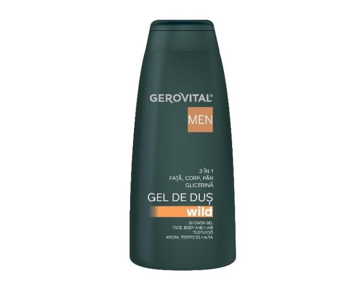 Gel de dus Gerovital Men Wild 3 in 1, 400 ml