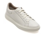 Pantofi sport GEOX albi, U455WD, din piele naturala