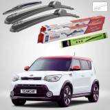 Cumpara ieftin Ștergătoare Kia Soul II PS Hatchback 2014-2018 | Set Față și Spate Flat &ndash; TeamCar&reg;
