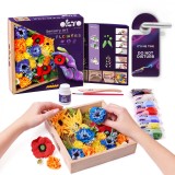 Set creatie Wood Craft - Flowers, 21 21cm - Freedom, Okto