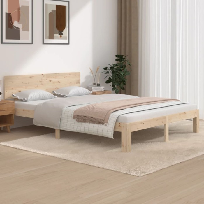 Gossi cadru de pat, 140x200 cm, lemn masiv de pin